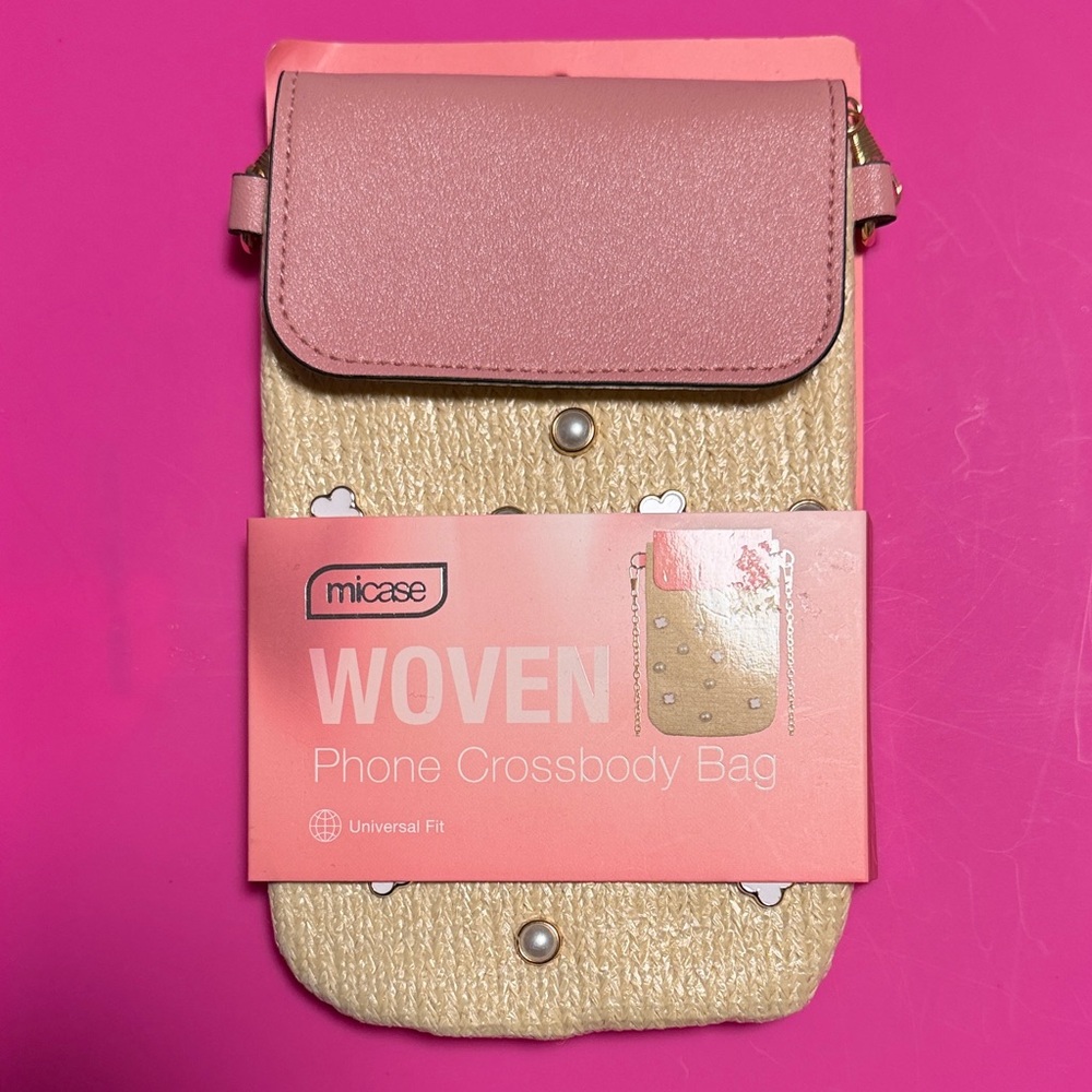 NEW- Micase Woven Phone Crossbody Bag